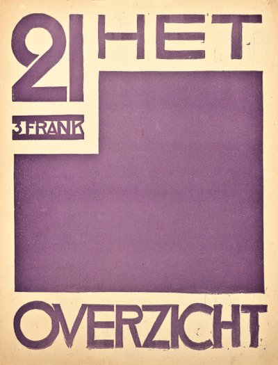 Couverture pour le magazine "Het Overzicht", vers 1922-1925 - Belgian School