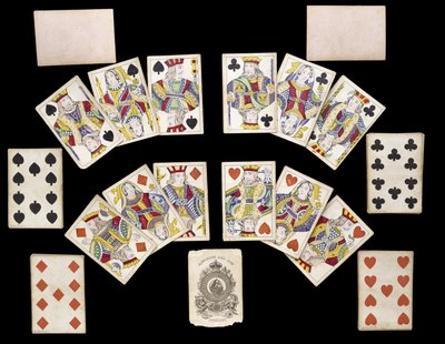 Jeu de cartes, vers 1835-1840 - Belgian School