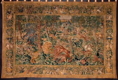 Scène de chasse Tapisserie réalisée dans les manufactures de Bruxelles. 16ème siècle Gênes, Musei di Strada Nuova - Belgian School