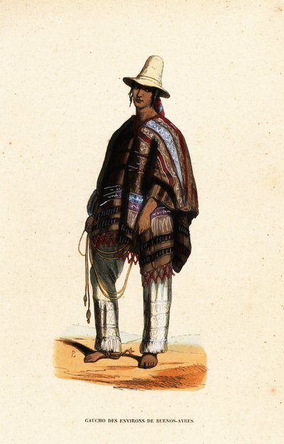 Gaucho amérindien de la région de Buenos-Ayres, Argentine - Belgian School