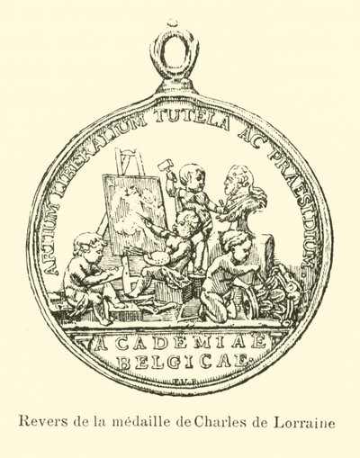 Revers de la médaille de Charles de Lorraine - Belgian School