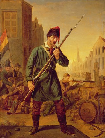 Soldat de la révolution belge en 1830 - Belgian School