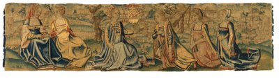 Tapisserie, La Princesse et son prétendant, peut-être de Bruxelles - Belgian School