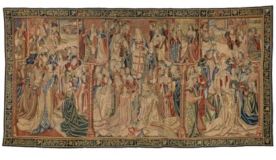 Tapisserie, Triomphe de la Vierge ou Madonna, réalisée à Bruxelles, Belgique, vers 1500 - Belgian School