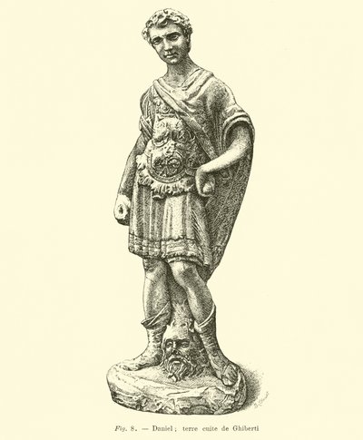 Statue en terre cuite de Daniel par Ghiberti - Belgian School