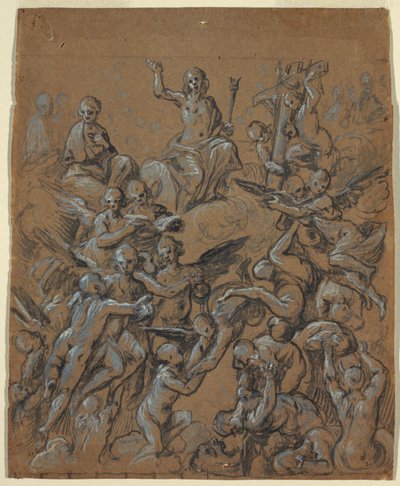 Dessin, Christ en gloire avec des anges, vers 1630 - Belisario Corenzio