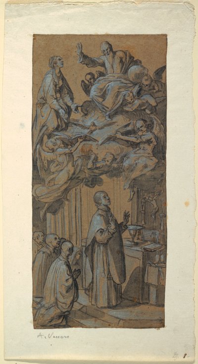 Dessin, Vision pendant une messe, vers 1630 - Belisario Corenzio