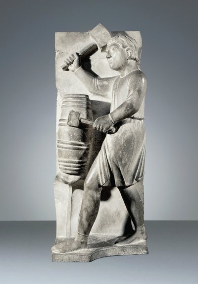 Août, statue du Cycle des Mois, Baptistère de Parme - Benedetto Antelami