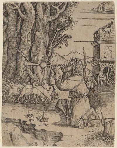 Berger avec un Platerspiel - Benedetto Montagna