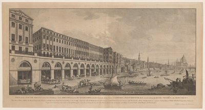 Adelphi depuis la Tamise à Londres - Benedetto Pastorini
