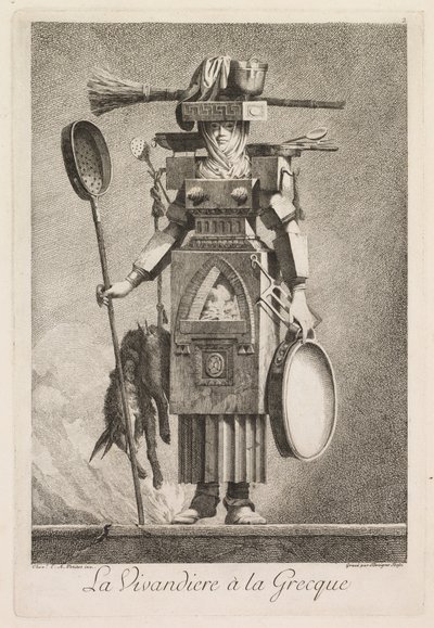 Mascarade à la Grecque: La Vivandière à la Grecque (Planche 2) - Benigno Bossi