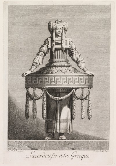 Mascarade à la Grecque: Sacerdotesse à la Grecque (Planche 8) - Benigno Bossi