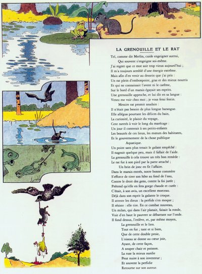La Grenouille et le Rat, illustration des 