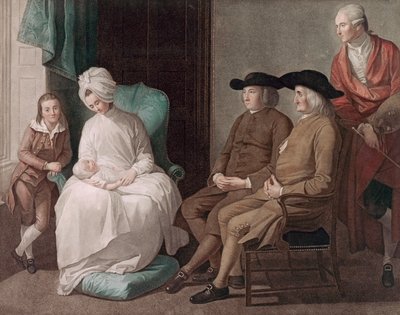 M. West et sa famille par G.S et J.G Facius, imprimé à Londres par John Boydell - Benjamin (after) West