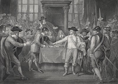 Oliver Cromwell dissolvant le Long Parlement - Benjamin (after) West