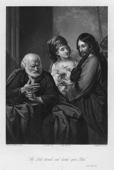Pierre renie le Christ, Luc XXII, 61 - Benjamin (after) West