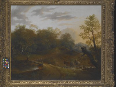Chariot traversant un ruisseau forestier - Benjamin Barker