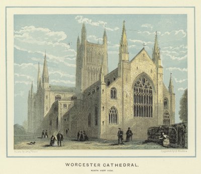 Cathédrale de Worcester, vue nord-ouest - Benjamin Baud