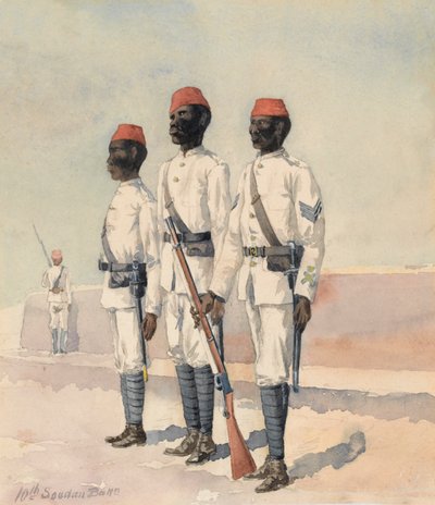 Sergent et deux autres grades du 10e bataillon soudanais - Benjamin Donisthorpe Alsop Donne