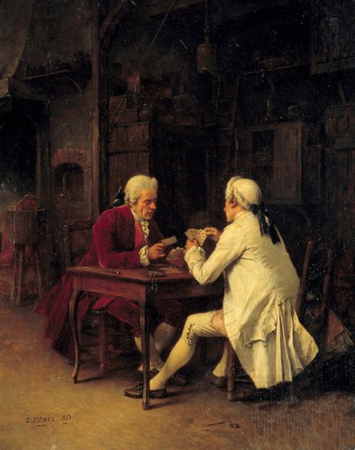 Les joueurs de cartes - Benjamin Eugene Fichel