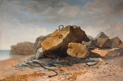 Scène de plage, Marazion, Cornouailles, 1860 - Benjamin Johnson
