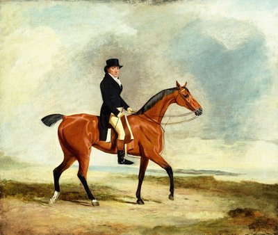 Francis Const sur son chasseur baie chevauchant près de la mer, 1806 - Benjamin Marshall
