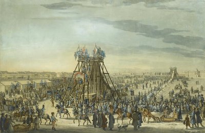 Catherine la Grande visitant la montagne de glace à Saint-Pétersbourg, 1788 - Benjamin Paterssen
