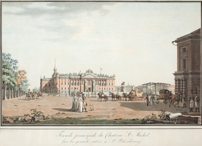 Vue du Palais Michel et de la place du Connétable à Saint-Pétersbourg, 1800 - Benjamin Paterssen