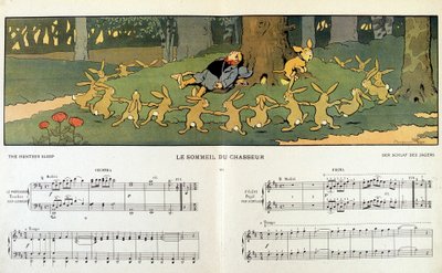 Le sommeil du chasseur (lapins autour d