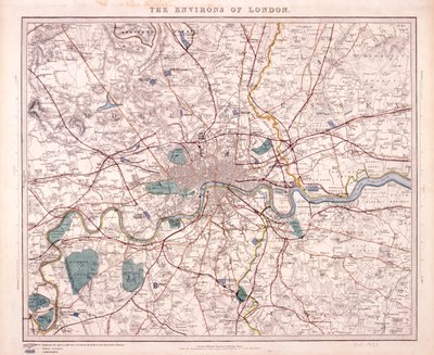 Carte de Londres, c1860 - Benjamin Rees Davies