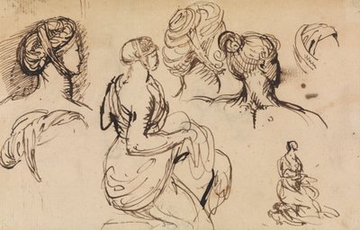 Étude de figures de femmes et de leurs coiffures - Benjamin Robert Haydon