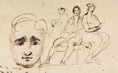 Croquis de portrait et figures assises - Benjamin Robert Haydon