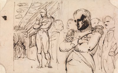 Études de Napoléon, bras croisés, avec d