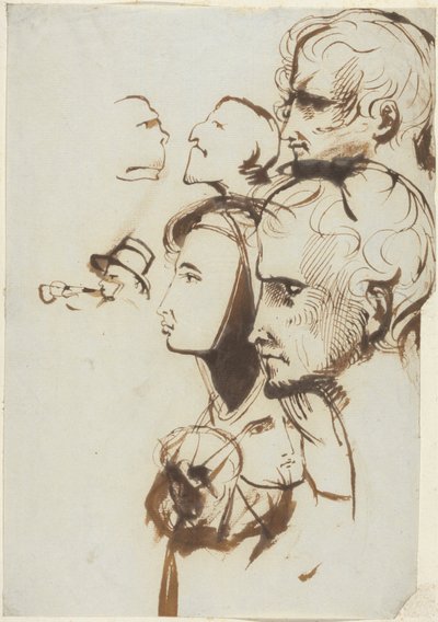 Étude de visages - Benjamin Robert Haydon