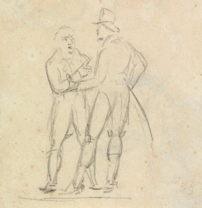 Étude de deux hommes debout, en conversation - Benjamin Robert Haydon