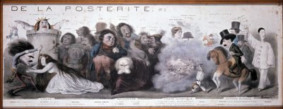 Le grand chemin de la postérité : représentation de la tragédie et de la comédie (Dorval, etc...) - Lithographie de Benjamin Roubaud, Maison de Balzac, Paris - Benjamin Roubaud