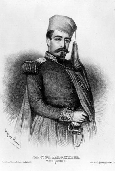 Portrait de Louis Jucault de Lamoricière (1806-1865), général français (dessin) - Benjamin Roubaud