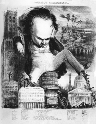 Victor Hugo (1802 - 1885), écrivain français, caricature de Benjamin. - Benjamin Roubaud