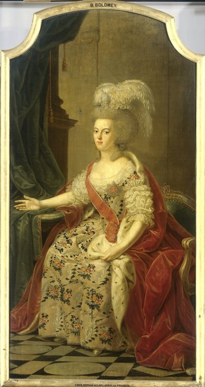 Frédérique Sophie Wilhelmine de Prusse (1751-1820), épouse du prince Guillaume V - Benjamin Samuel Bolomey