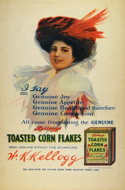 Affiche pour Kelloggs Cornflakes, 1910 - Benjamin Tichtman