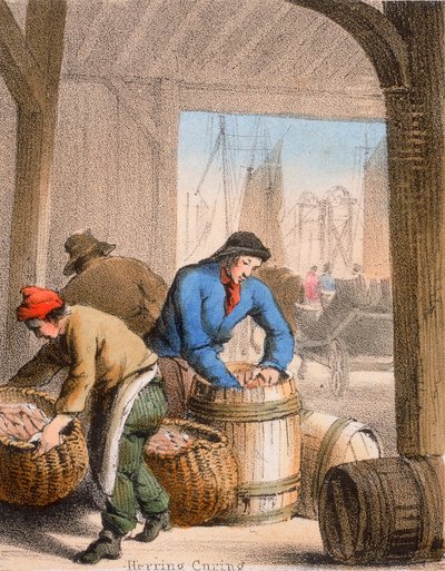 Curation du hareng, vers 1845 - Benjamin Waterhouse Hawkins