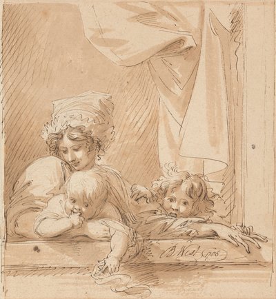 Une mère et deux enfants - Benjamin West