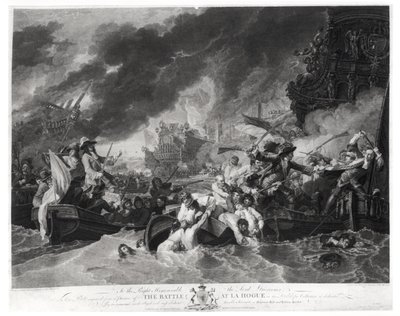 Bataille de La Haye, 29 mai 1692, gravée par William Woollett (1735-85) 1781 - Benjamin West