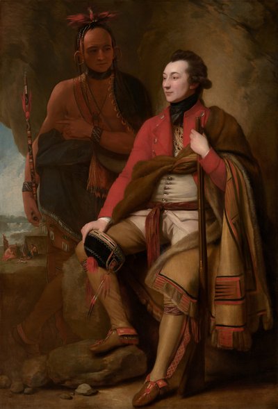 Le colonel Guy Johnson et Karonghyontye (le capitaine David Hill) - Benjamin West