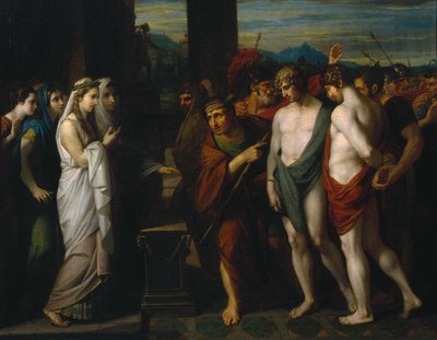 Pylade et Oreste amenés comme victimes devant Iphigénie - Benjamin West