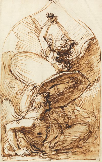 Saint Michel et Lucifer - Benjamin West