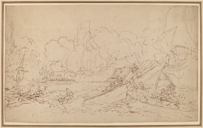 Étude pour La Bataille de La Hogue [recto] - Benjamin West