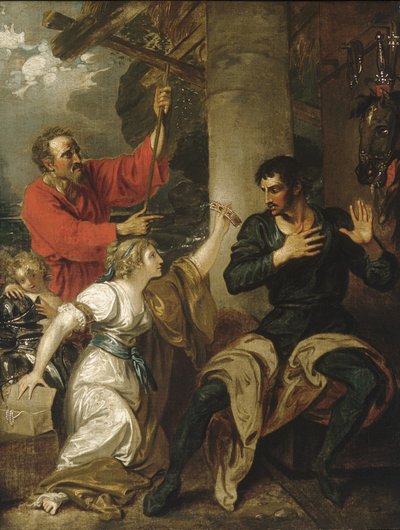 La demoiselle et Orlando, vers 1793 - Benjamin West