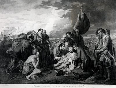 La Mort du général Wolfe (1727-59) 1759, gravé par Augustin Legrand - Benjamin West