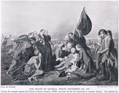 La mort du général Wolfe, 13 septembre 1759, illustration de 